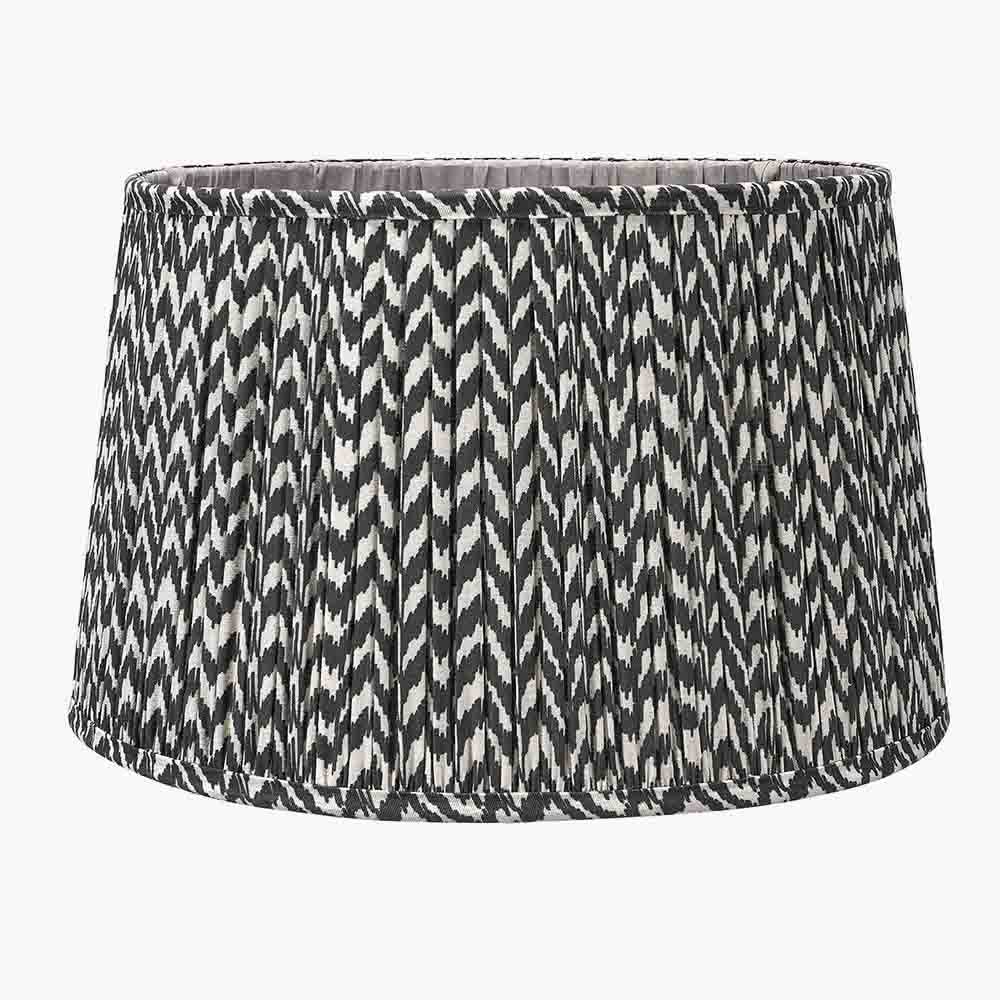 Pacific Vienna 50cm Black Chevron Mushroom Pleat Shade 36-054-20BK
