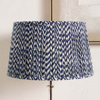Pacific Vienna 30cm Blue Chevron Mushroom Pleat Shade 36-054-12BL