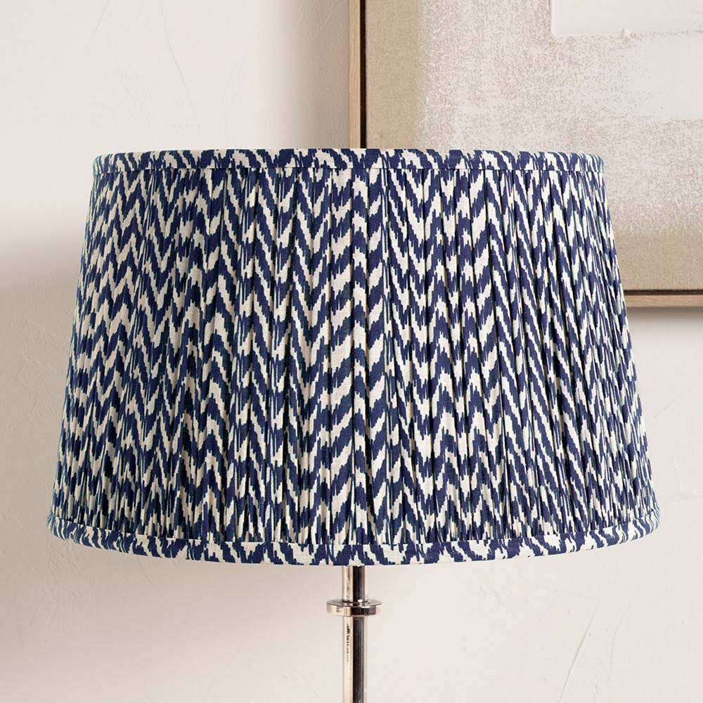 Pacific Vienna 35cm Blue Chevron Mushroom Pleat Shade 36-054-14BL