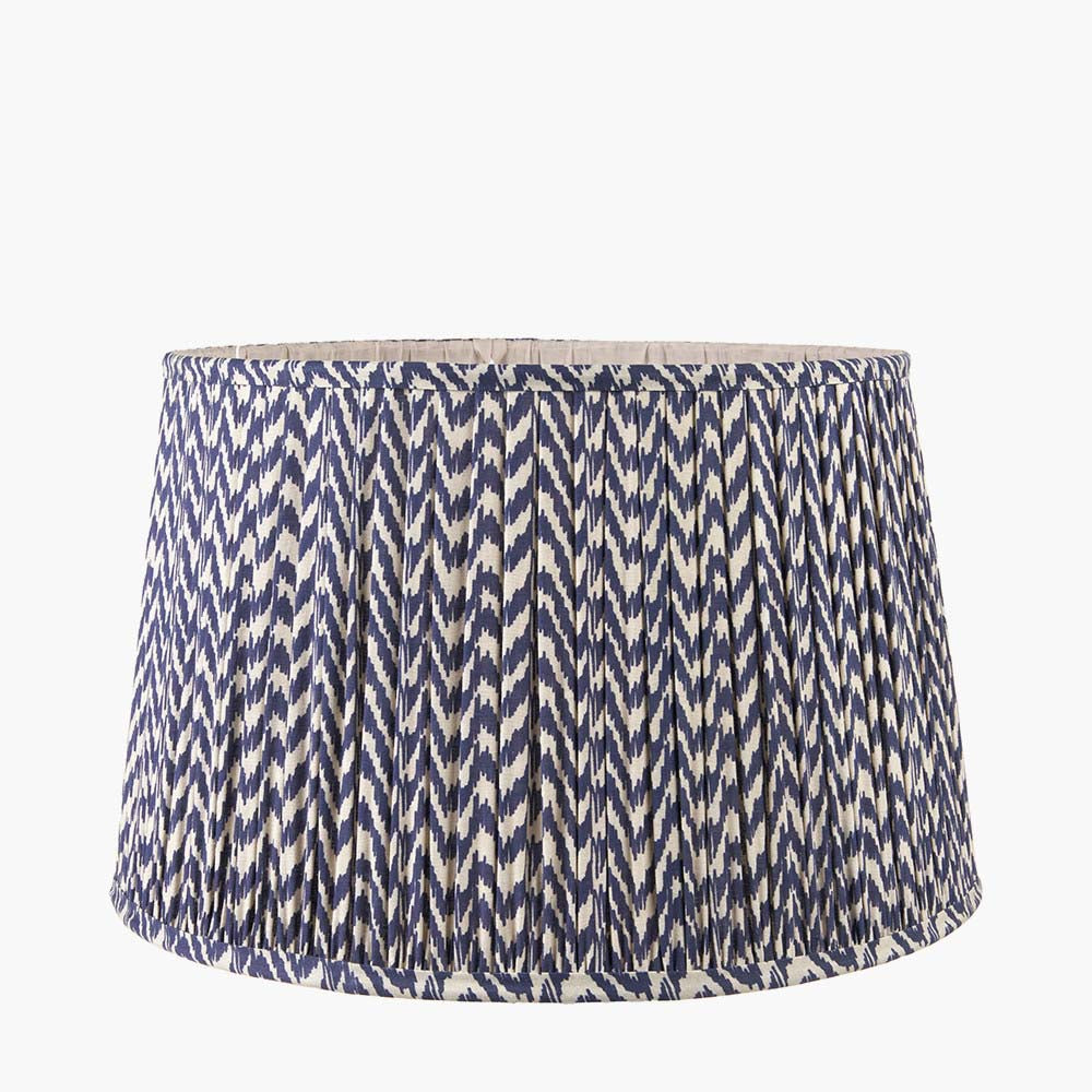 Pacific Vienna 40cm Blue Chevron Mushroom Pleat Shade 36-054-16BL