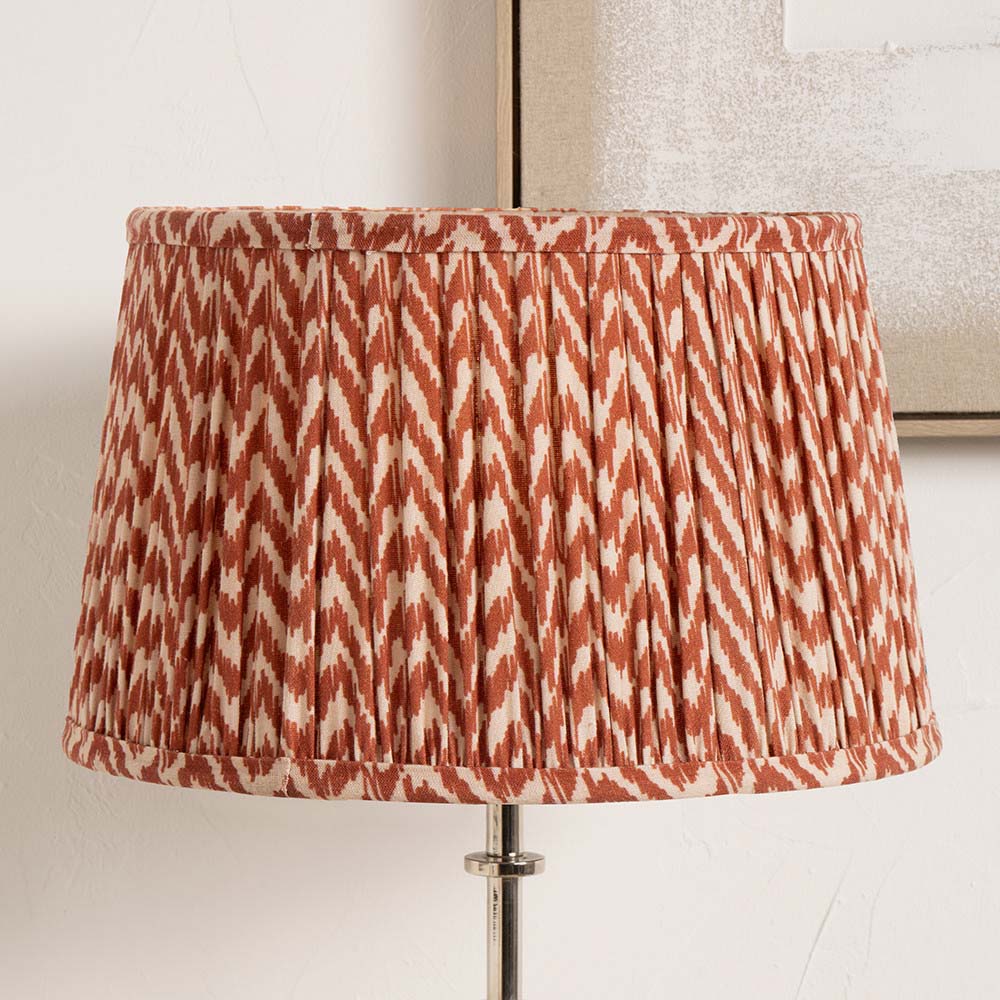 Pacific Vienna 40cm Red Chevron Mushroom Pleat Shade 36-054-16RD