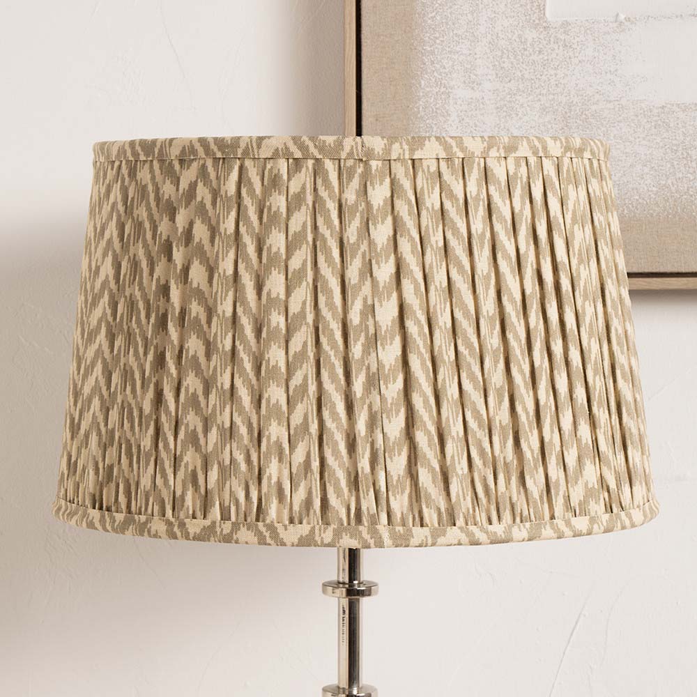 Pacific Vienna 30cm Taupe Chevron Mushroom Pleat Shade 36-054-12TA