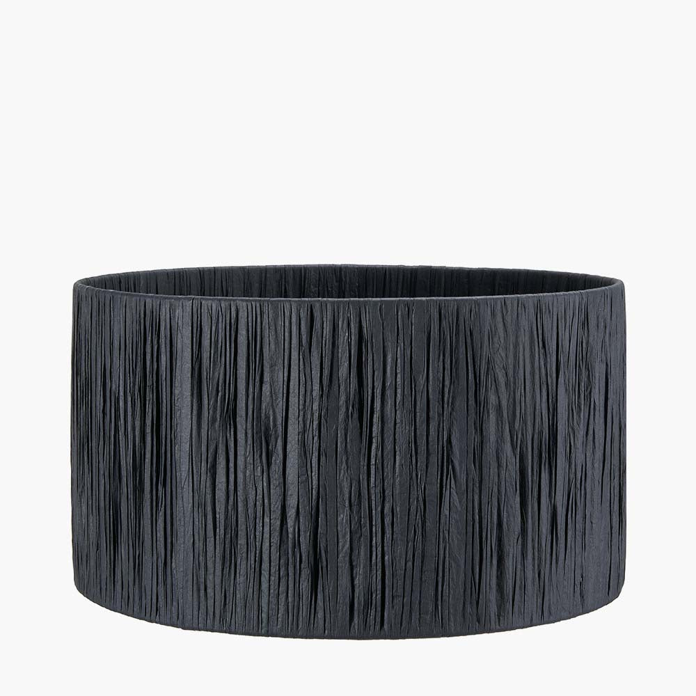 Pacific Tilia 40cm Black Raffia Cylinder Shade 36-058-16BK