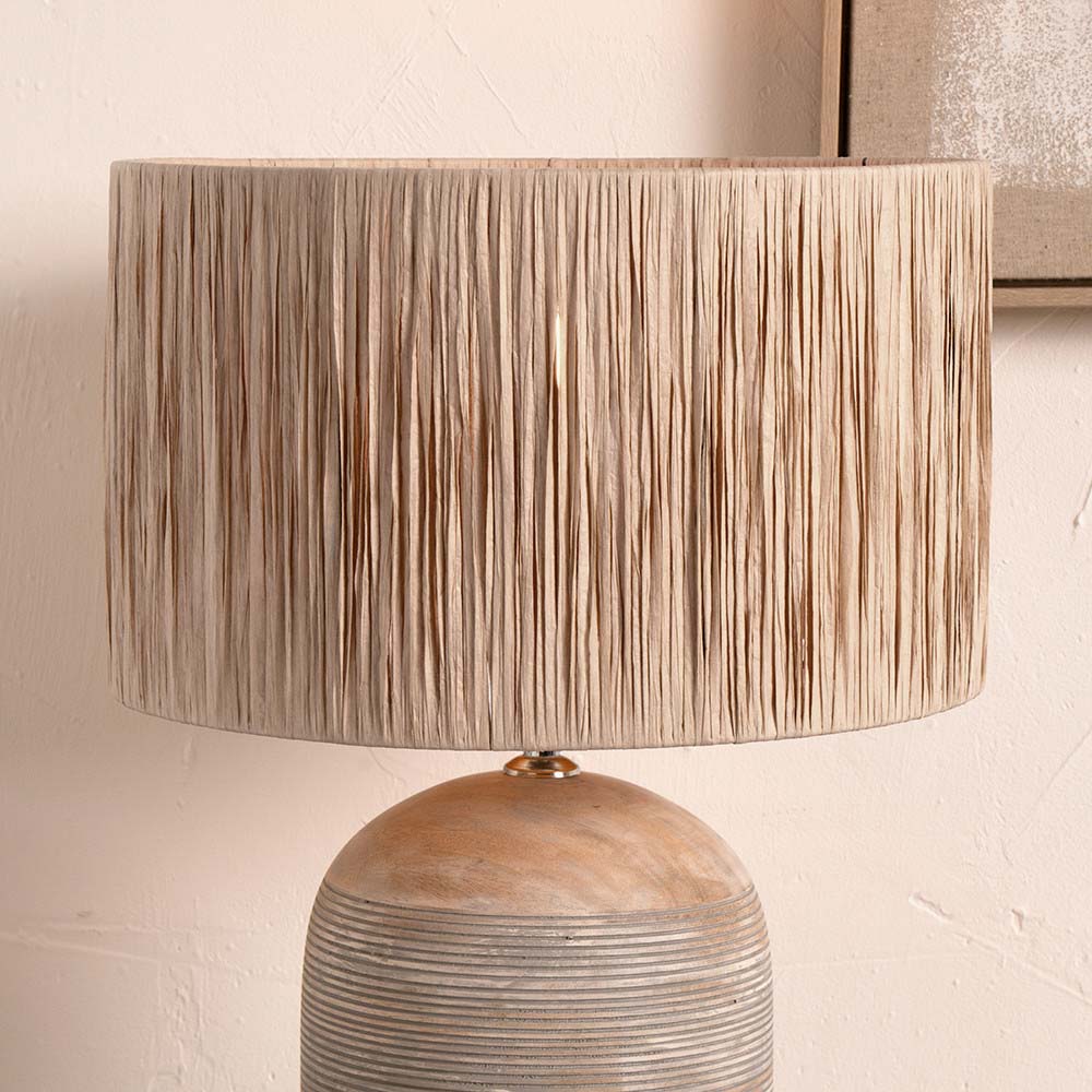 Pacific Tilia 35cm Natural Raffia Cylinder Shade 36-058-14NR