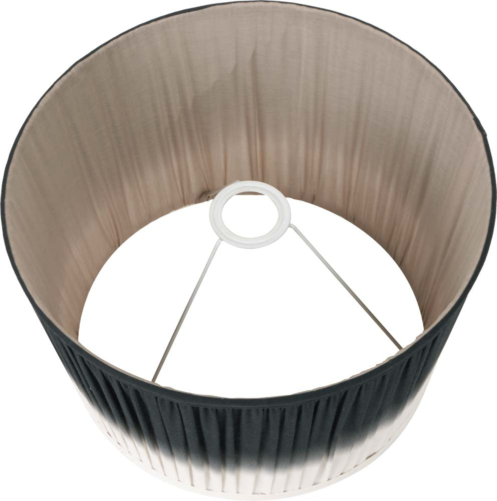 Pacific Scallop 20cm Black Ombre Soft Pleated Tapered Shade 36-059-8BK