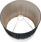 Pacific Scallop 20cm Black Ombre Soft Pleated Tapered Shade 36-059-8BK