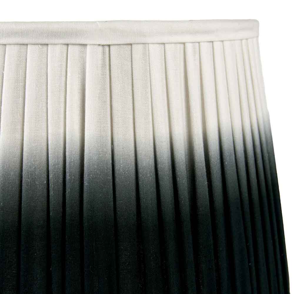 Pacific Scallop 20cm Black Ombre Soft Pleated Tapered Shade 36-059-8BK