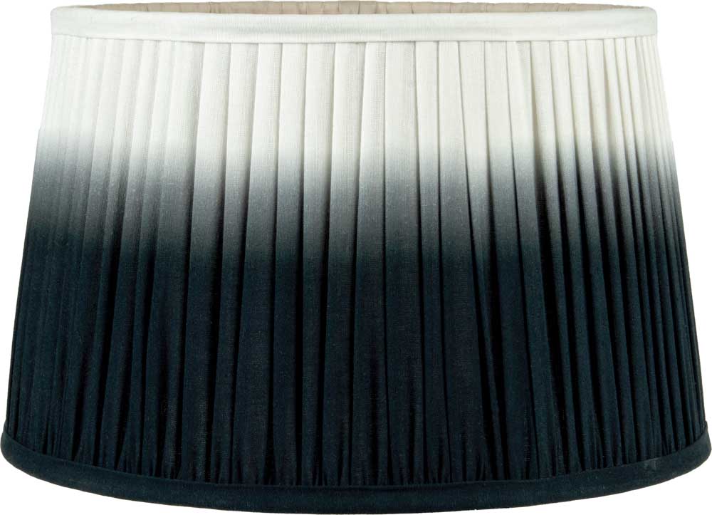 Pacific Scallop 20cm Black Ombre Soft Pleated Tapered Shade 36-059-8BK