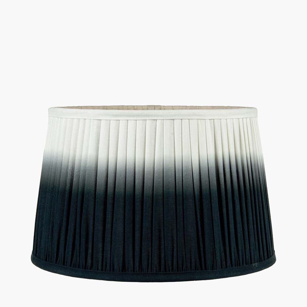 Pacific Scallop 20cm Black Ombre Soft Pleated Tapered Shade 36-059-8BK