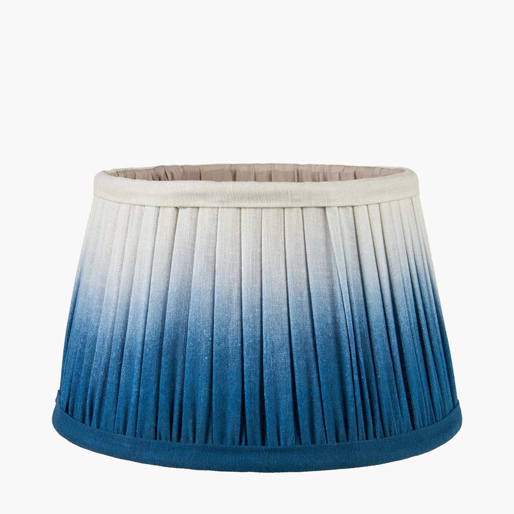 Pacific Scallop 35cm Blue Ombre Soft Pleated Tapered Shade 36-059-14BL