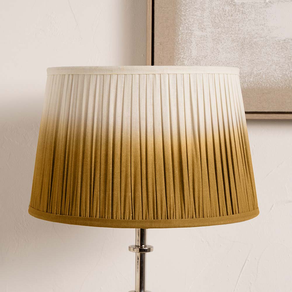 Pacific Scallop 40cm Mustard Ombre Soft Pleated Tapered Shade 36-059-16MU