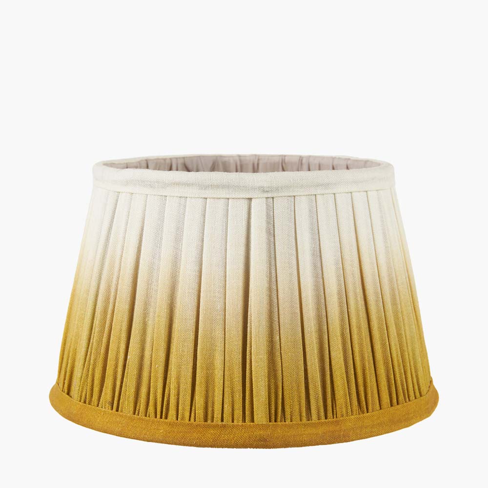 Pacific Scallop 20cm Mustard Ombre Soft Pleated Tapered Shade 36-059-8MU