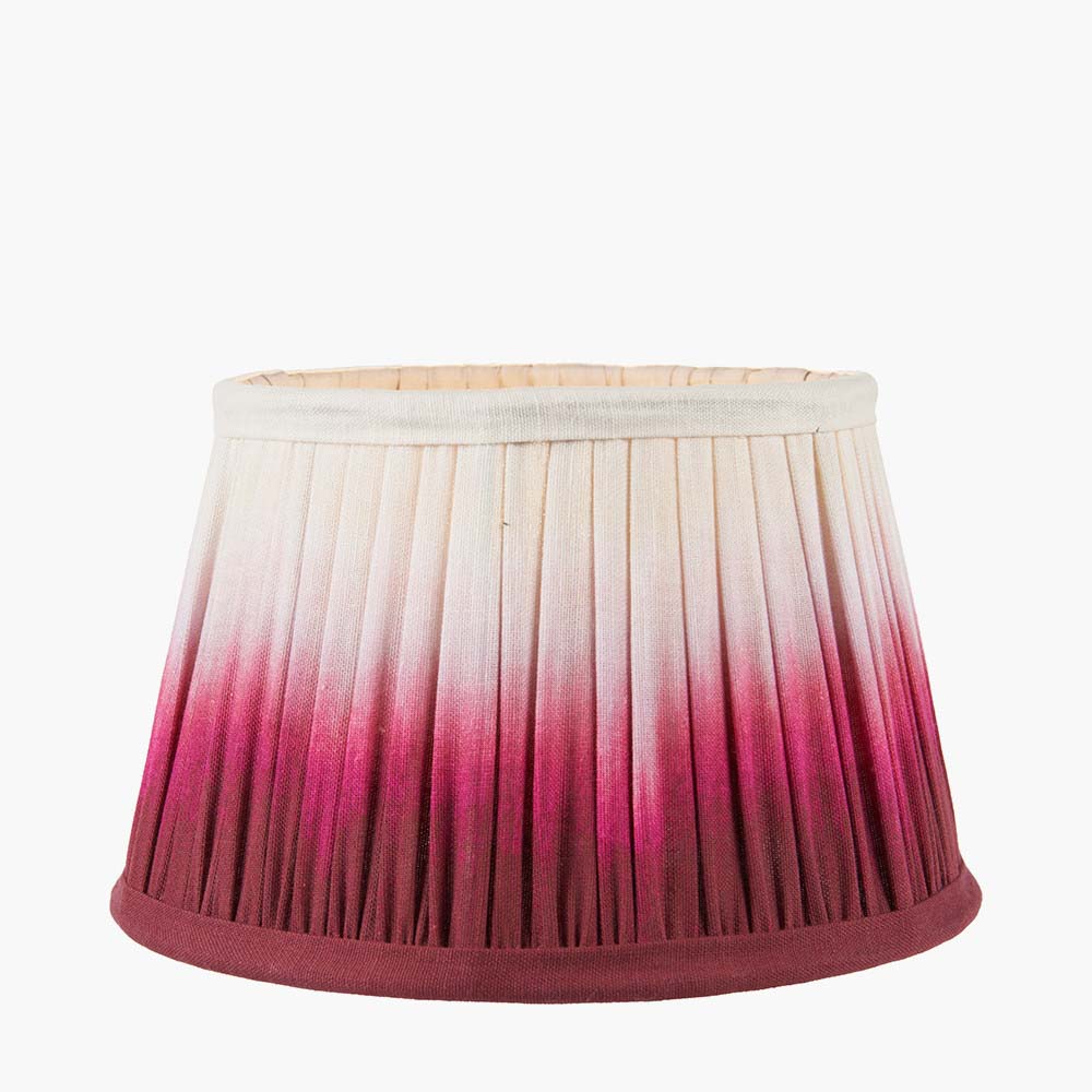 Pacific Scallop 20cm Red Ombre Soft Pleated Tapered Shade 36-059-8RD