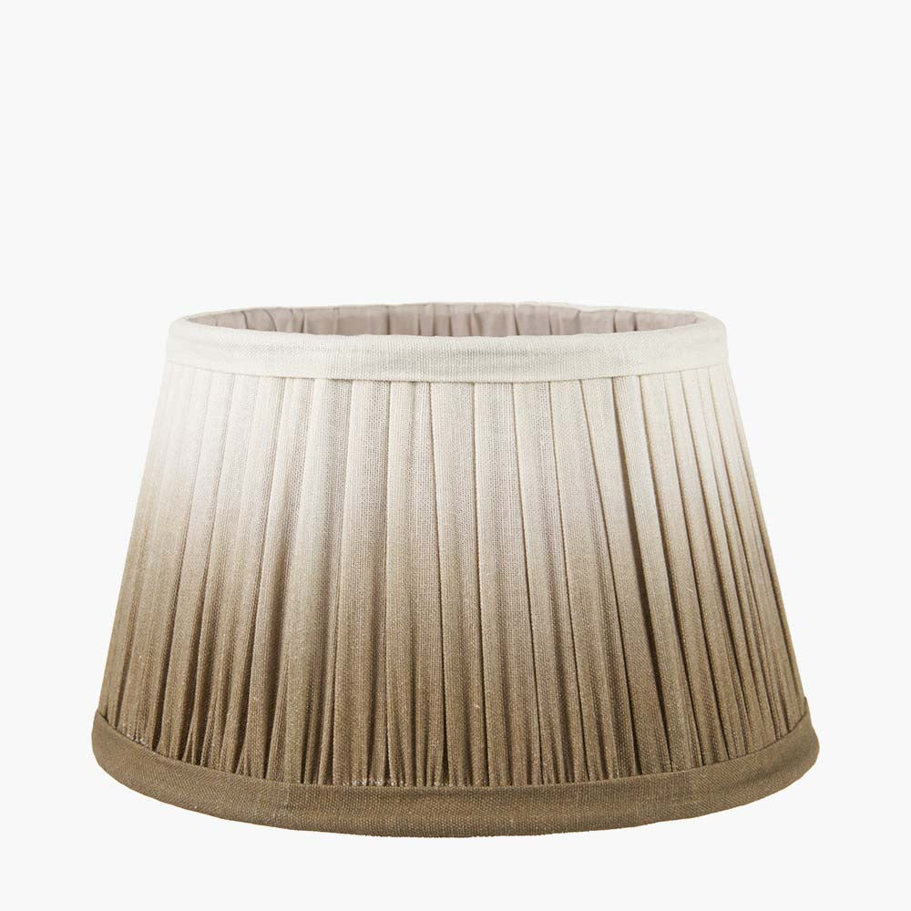 Pacific Scallop 20cm Taupe Ombre Soft Pleated Tapered Shade 36-059-8TA