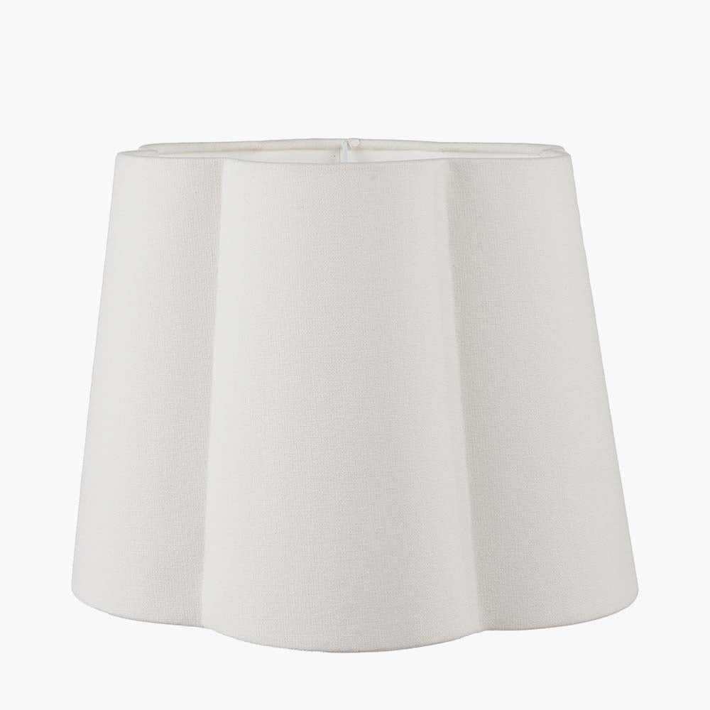 Pacific Posy 40cm White Handloom Tapered Scalloped Shade 36-062-16WH