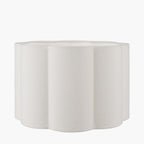 Pacific Bloom 40cm White Handloom Scalloped Cylinder Shade 36-063-16WH