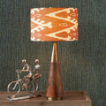 Pacific Lars 35cm Cinnamon Ikat Patterned Cylinder Shade 36-066-14CI