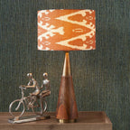 Pacific Lars 40cm Cinnamon Ikat Patterned Cylinder Shade 36-066-16CI