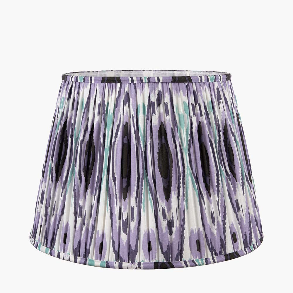 Pacific Izara 45cm Lilac Ikat Patterned Gathered Tapered Shade 36-067-18LI