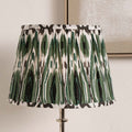 Pacific Izara 30cm Racing Green Ikat Patterned Gathered Tapered Shade 36-067-12RG