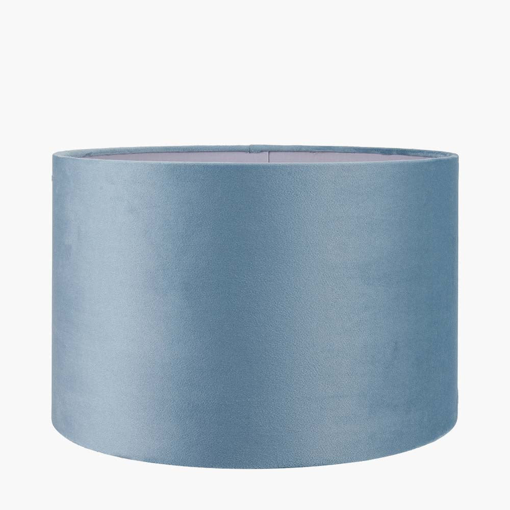 Pacific Rene 40cm Duck Egg Velvet Cylinder Shade 36-069-16DE