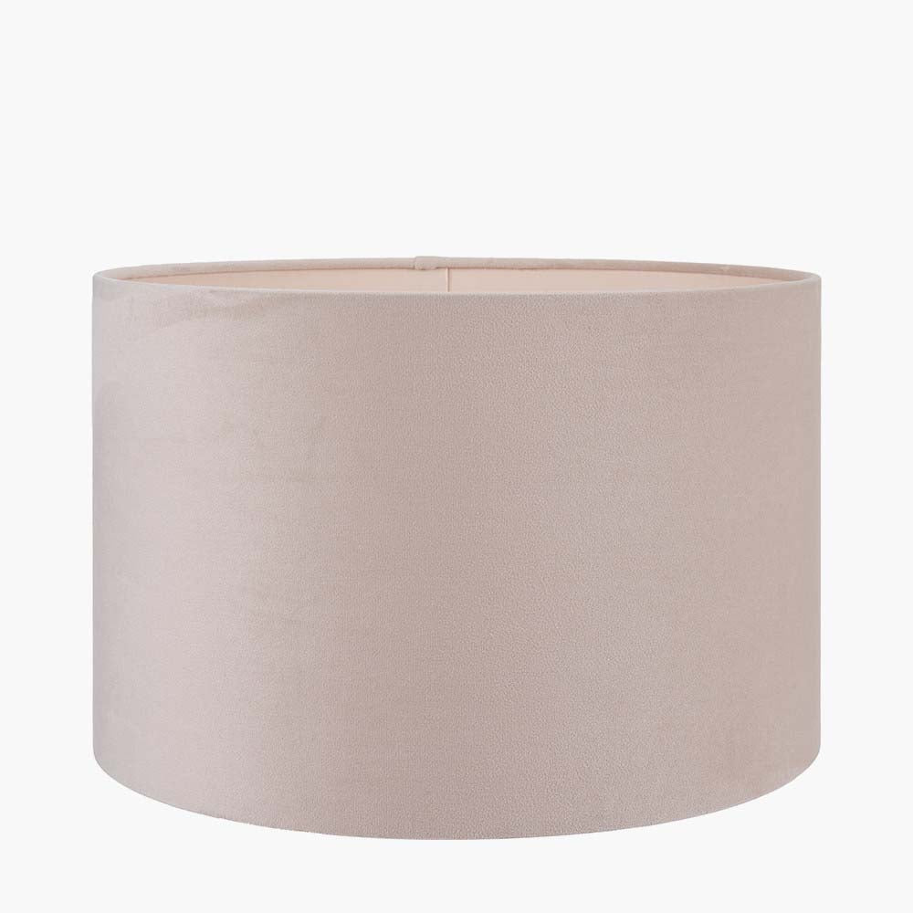 Pacific Rene 35cm Greige Velvet Cylinder Shade 36-069-14GG