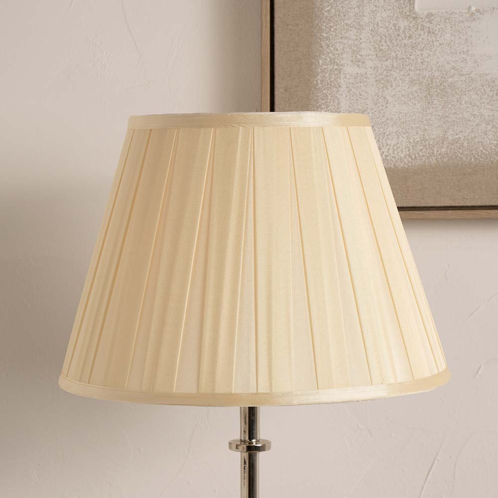 Pacific Maya 35cm Almond Silk Box Pleat Shade 36-072-14AL