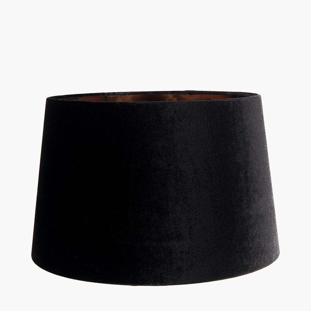 Pacific Aida 30cm Black Velvet Tapered Cylinder Shade 36-073-12BK