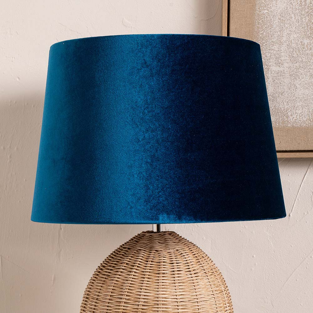 Pacific Aida 35cm Sapphire Velvet Tapered Cylinder Shade 36-073-14SP