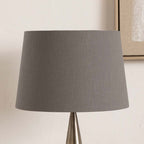Pacific Lys 25cm Steel Grey Self Lined Linen Tapered Cylinder Shade 36-074-10SG