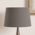 Pacific Lys 30cm Steel Grey Self Lined Linen Tapered Cylinder Shade 36-074-12SG