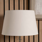 Pacific Lys 40cm White Self Lined Linen Tapered Cylinder Shade 36-074-16WH