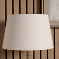 Pacific Lys 50cm White Self Lined Linen Tapered Cylinder Shade 36-074-20WH