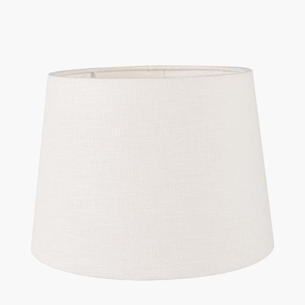 Pacific Lys 50cm White Self Lined Linen Tapered Cylinder Shade 36-074-20WH