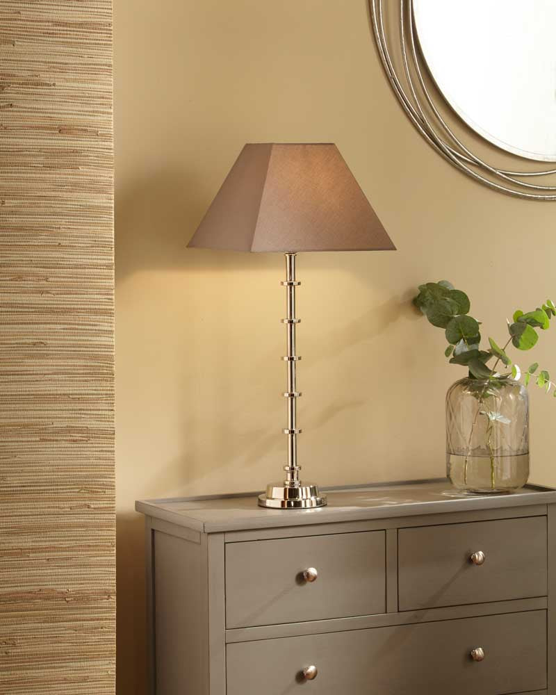 Pacific Pyramid 30cm Steel Grey Cotton Tapered Square Shade 36-238-12SG