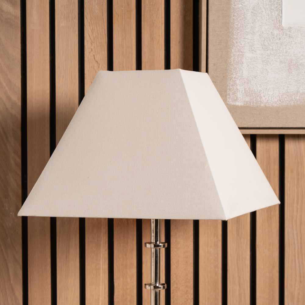 Pacific Pyramid 48cm Cream Cotton Tapered Square Shade 36-238-19CR