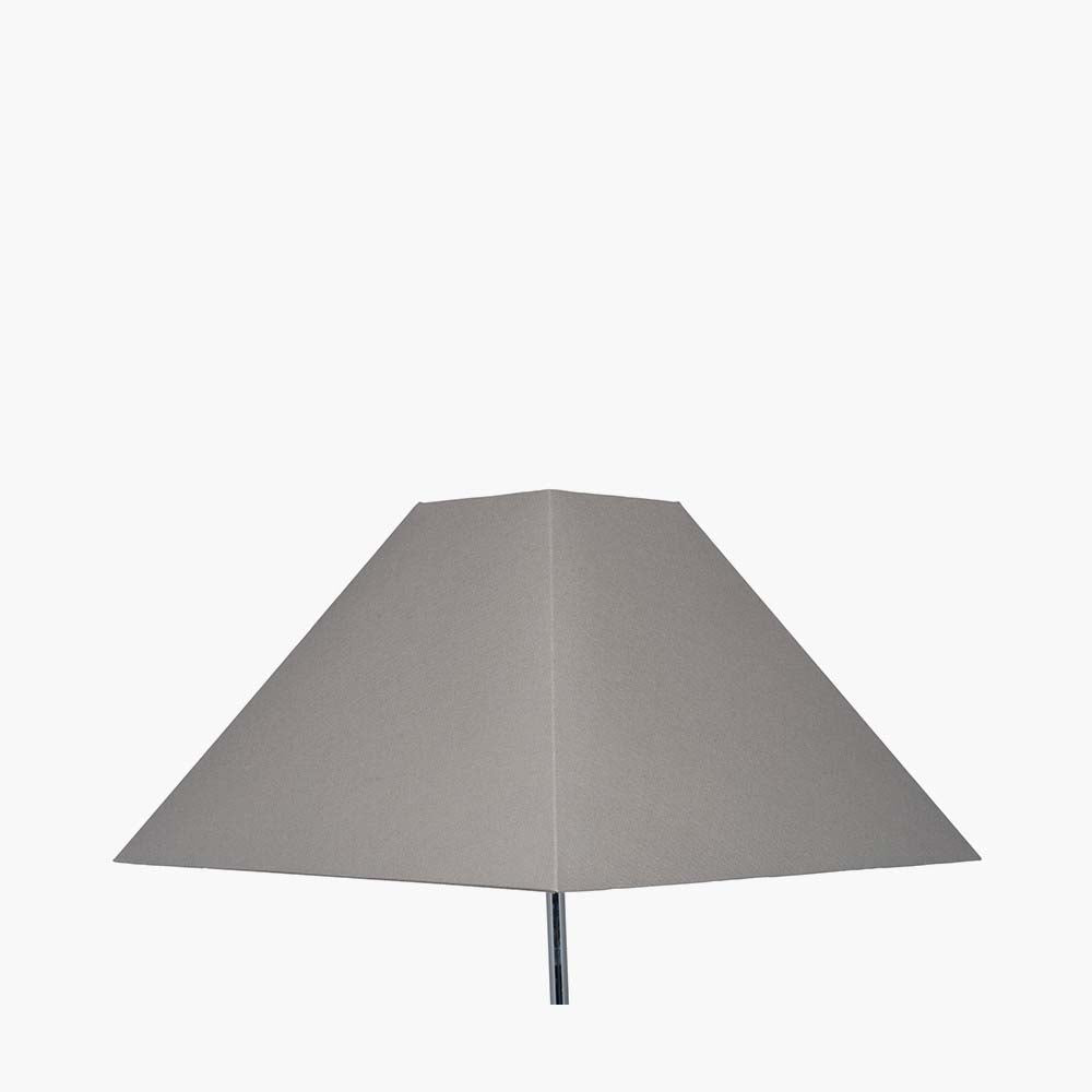 Pacific Pyramid 40cm Steel Grey Cotton Tapered Square Shade 36-238-16SG