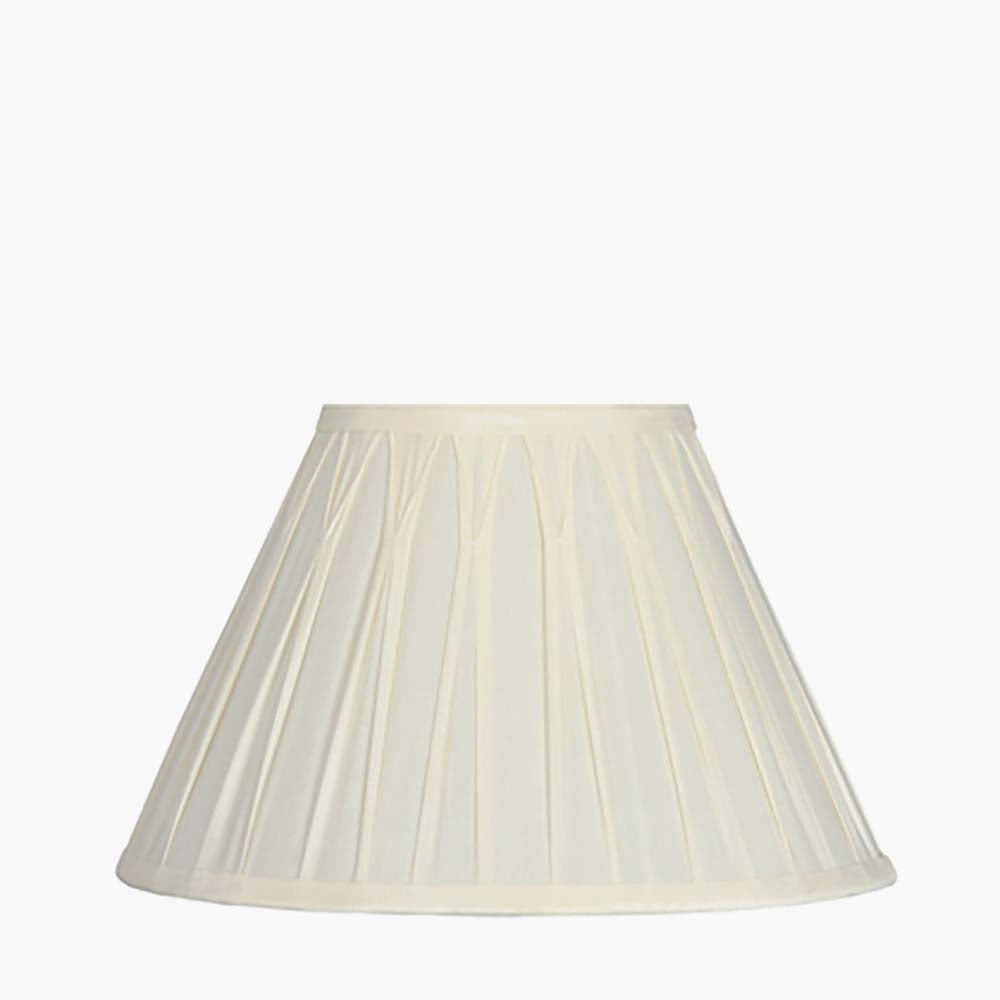 Pacific Garbo 35cm Cream Polysilk Pinch Pleat Shade 36-253-14CR