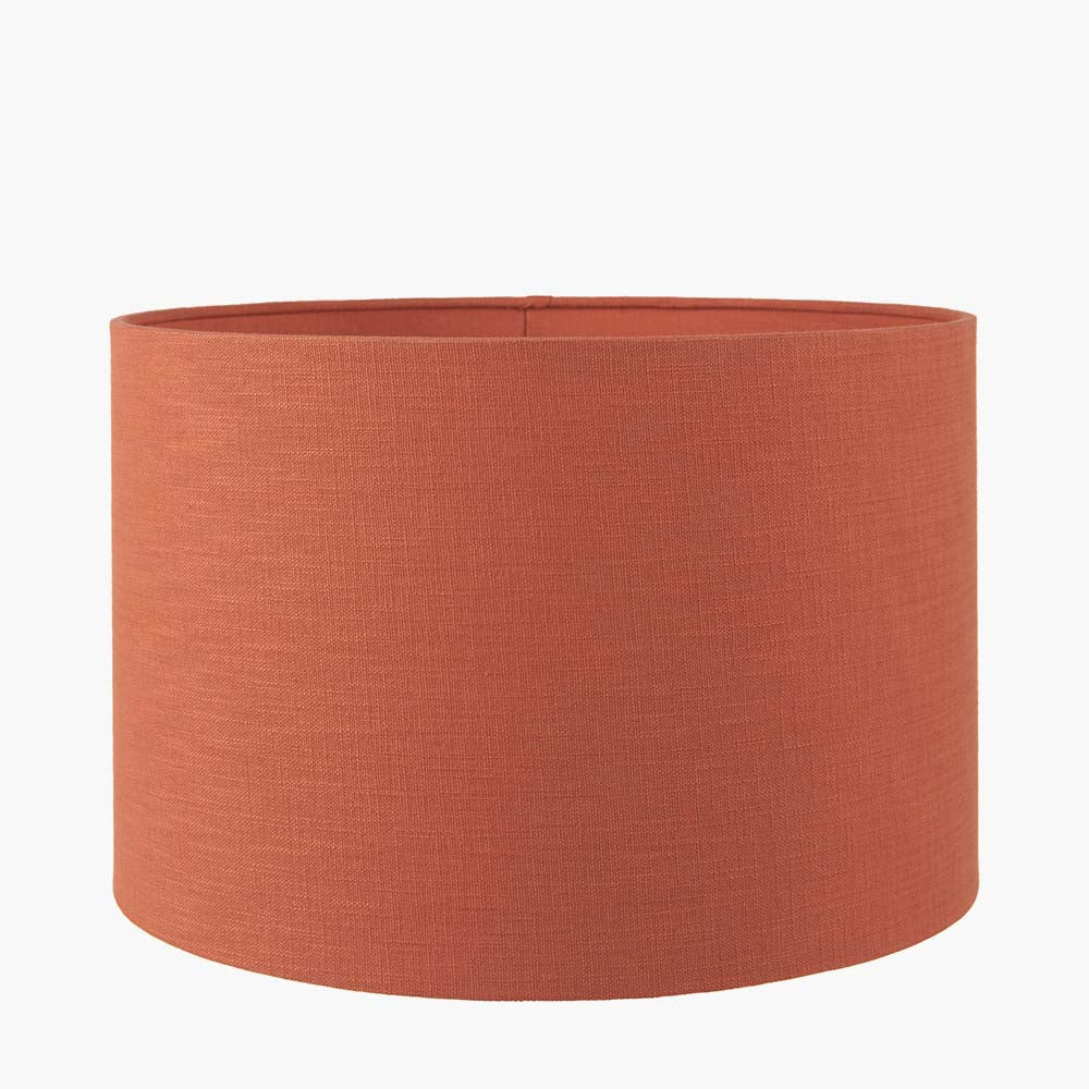 Pacific Lino 40cm Cinnamon Self Lined Linen Drum Shade 36-261-16CI