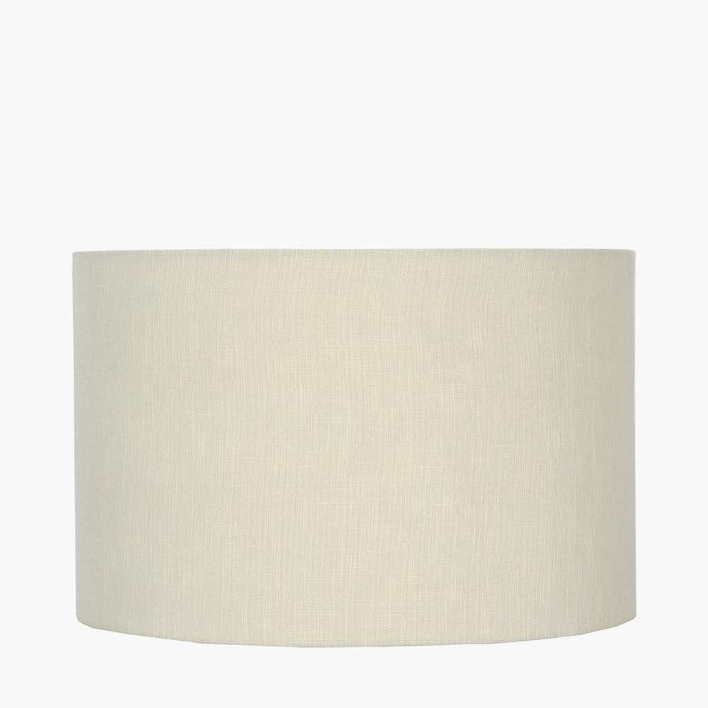 Pacific Lino 25cm Cream Self Lined Linen Drum Shade 36-261-10CR