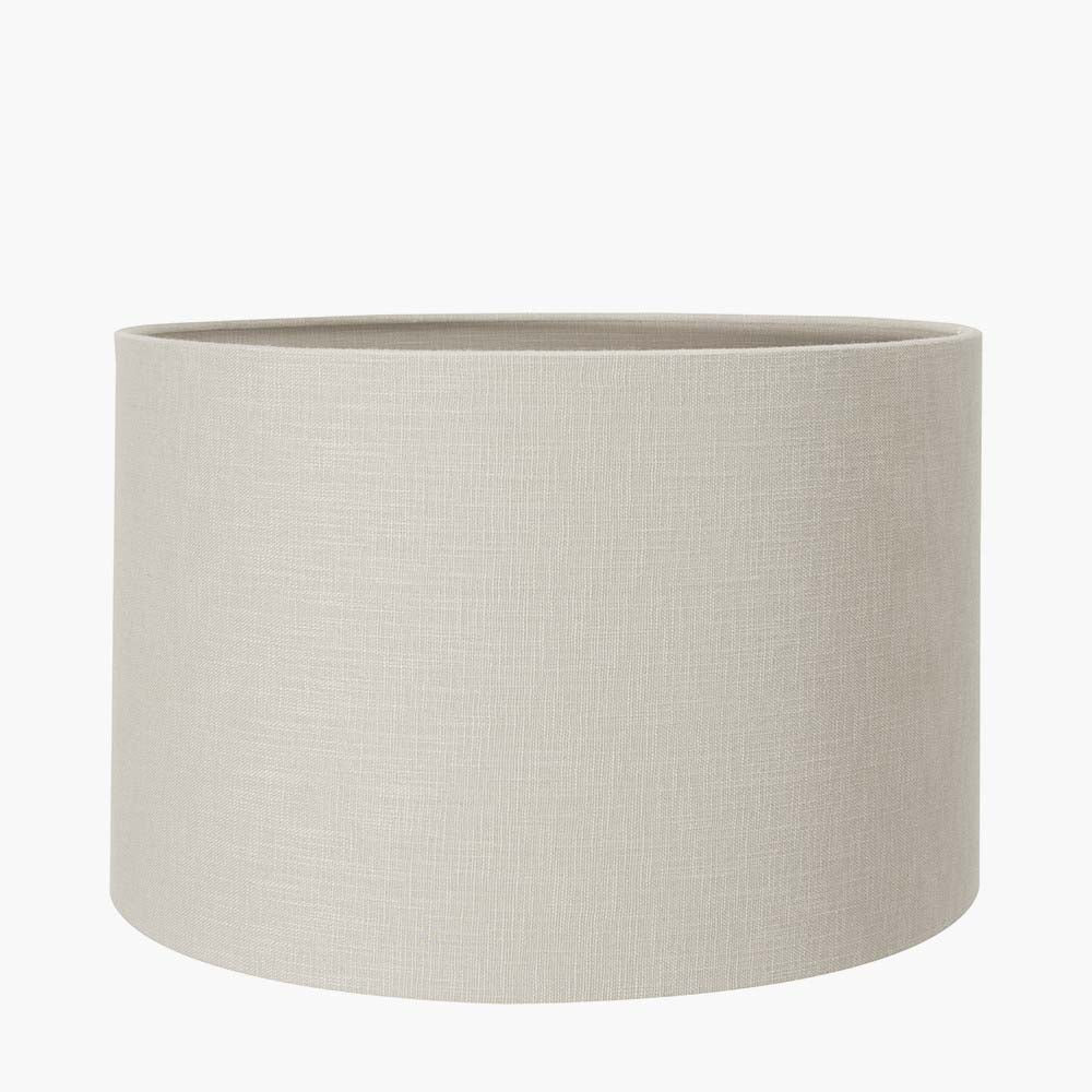 Pacific Lino 45cm Grey Self Lined Linen Drum Shade 36-261-18GY