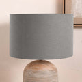 Pacific Lino 55cm Steel Grey Self Lined Linen Drum Shade 36-261-22SG
