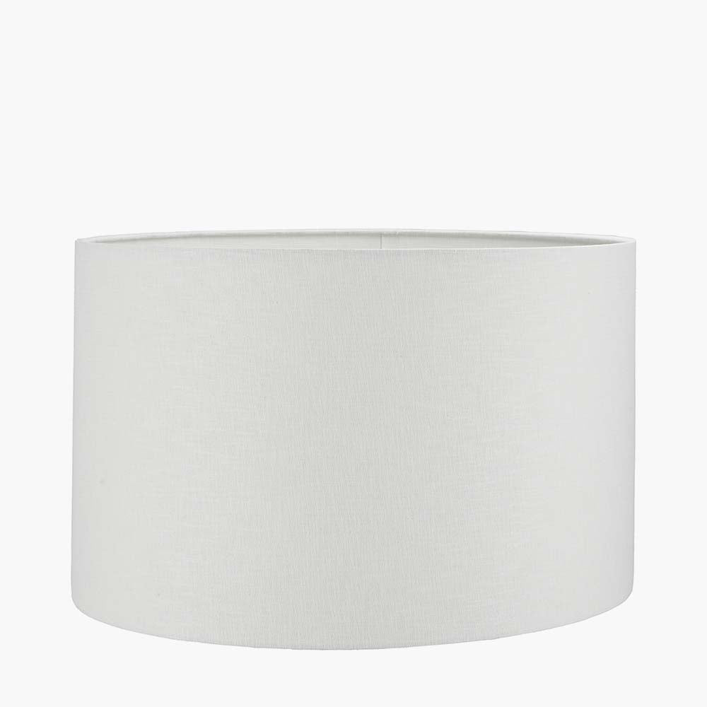Pacific Lino 55cm White Self Lined Linen Drum Shade 36-261-22WH