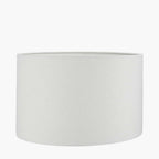 Pacific Lino 55cm White Self Lined Linen Drum Shade 36-261-22WH