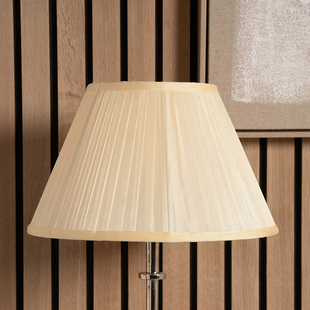 Pacific Bacall 30cm Almond Silk Knife Pleat Empire Shade 36-263-12AL