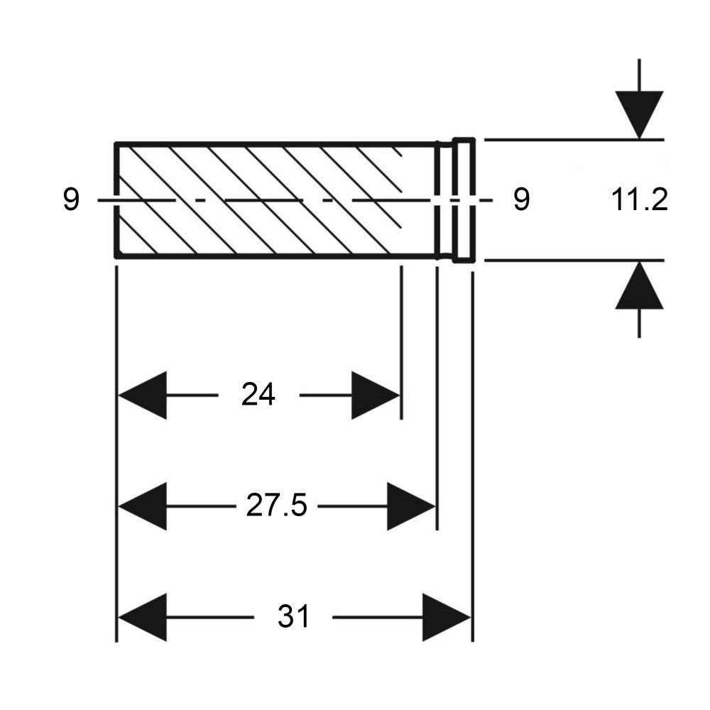 Geberit HDPE Straight Connection With Ring Seal Socket