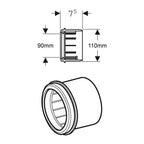 Geberit HDPE Adaptor Socket - Black