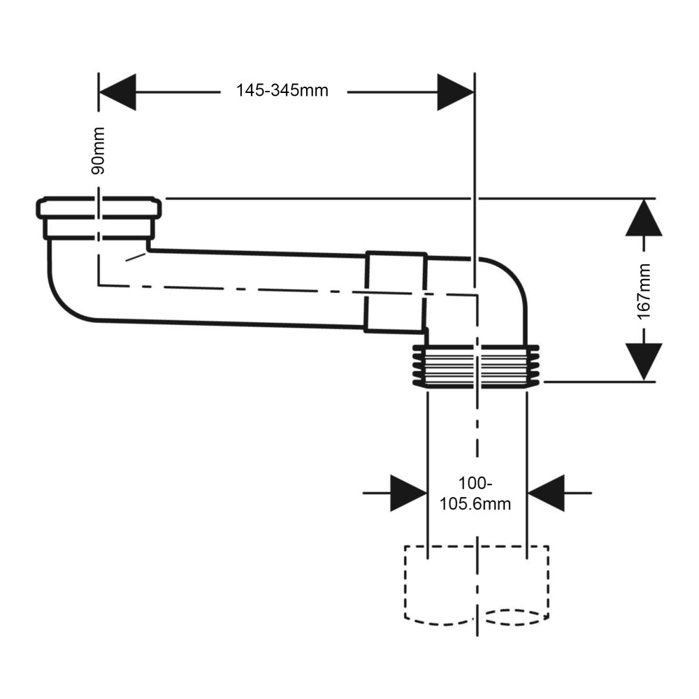 Geberit PVC S-Bend Connection