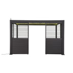 Nova <br> Titan 1.33m Aluminium Louvres Adjustable Side Wall for 4m Titan Pergola - Grey