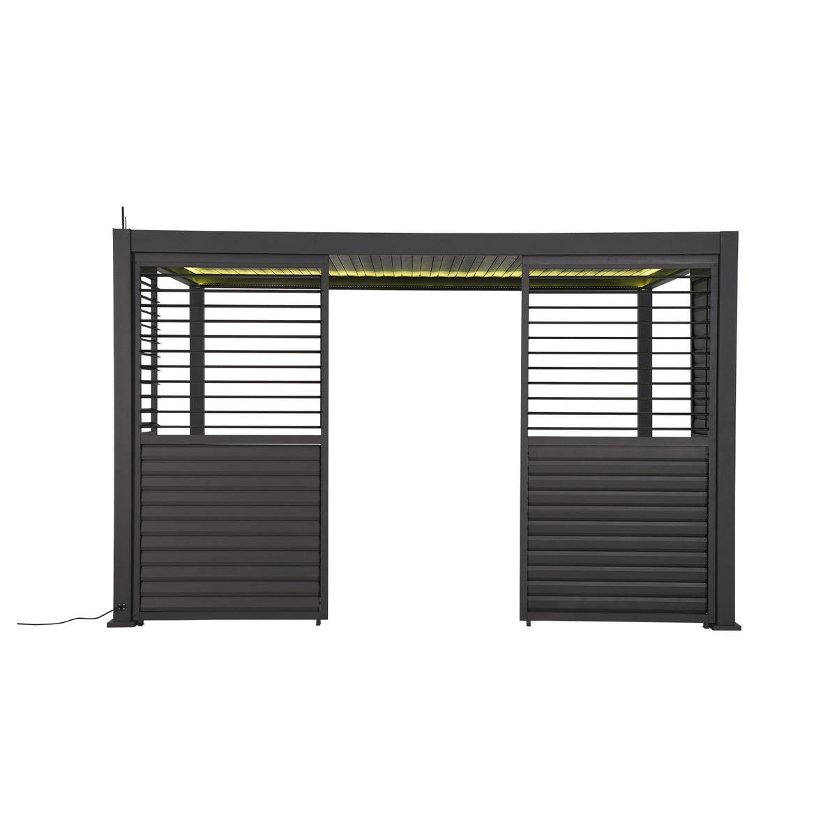 Nova <br> Titan 1.2m Aluminium Side Wall With Adjustable Louvres for 3.6m Titan Pergola - Grey